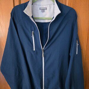 Peter Millar WIND large jacket blue and gray Pickleball Golf Tennis Vacation